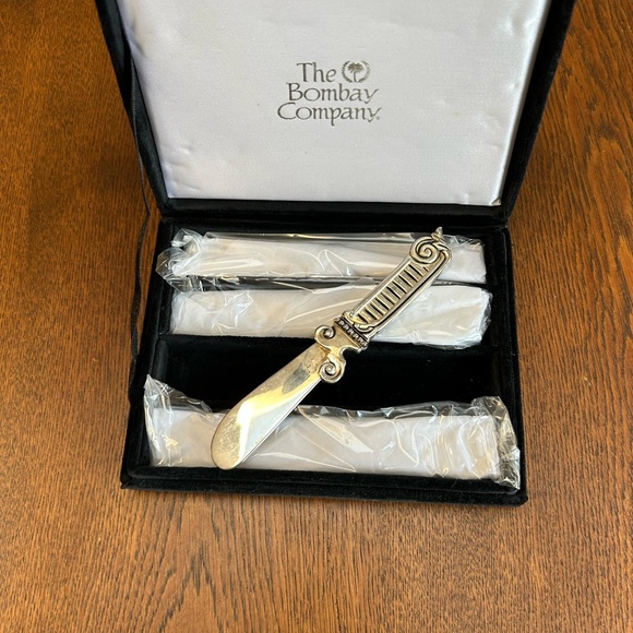 Set 4 Bombay Co. Godinger Knife Spreaders/Renaissance Cheese Charcuterie & box - Picture 7 of 7